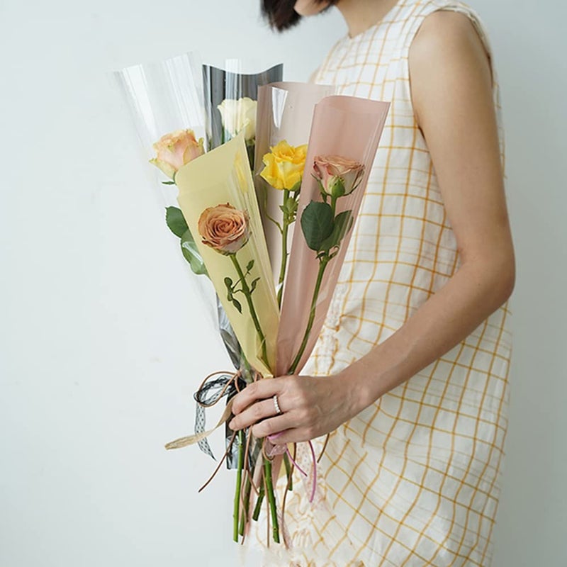 BBC FLOWER BBJ WRAPS Single Rose Packaging Bags Flower Bouquet Bag, 100 Counts (White) - Image 4